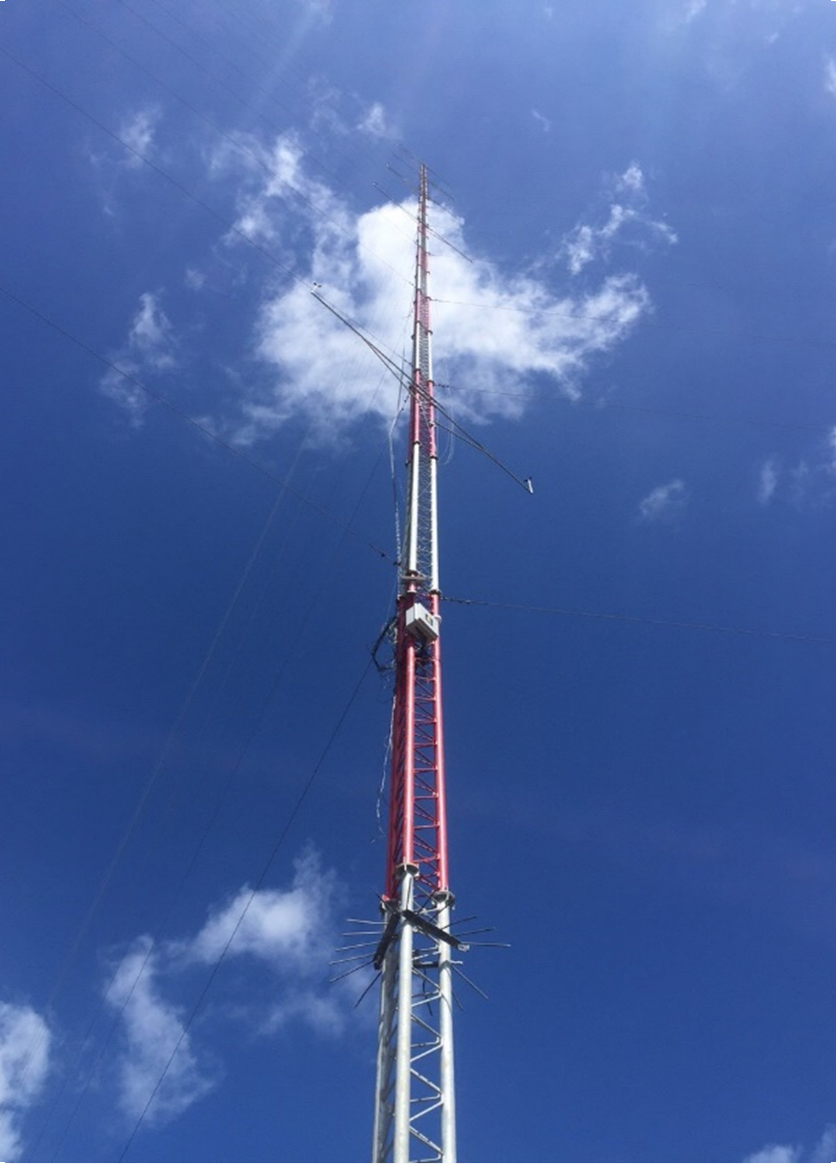 Wind measurement station in Ca Mau province