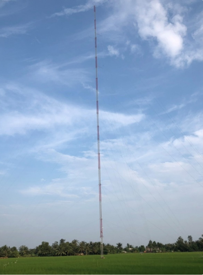 Wind measurement station in Dong Thap Province